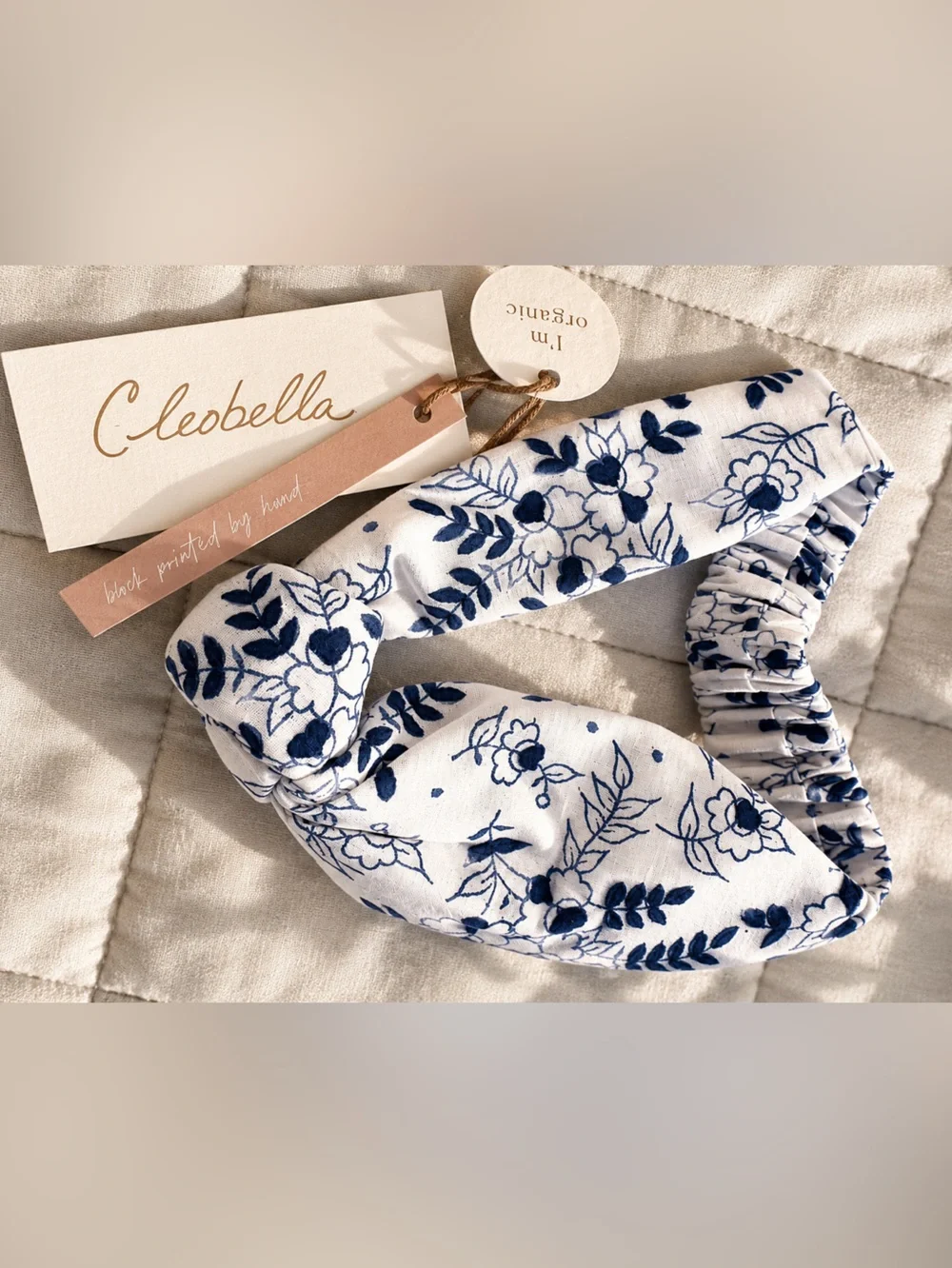 Cleobella‎ Killarney Print Organic Cotton Knotted Headband NWT One Size